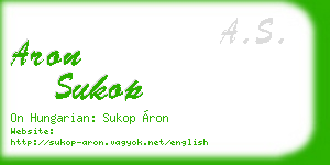 aron sukop business card